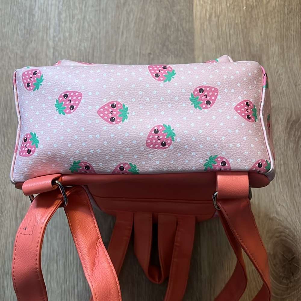 Strawberry Print Mini-Backpack - Picture 5 of 8